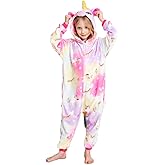 Riverchan Kids Unicorn Onesie Animal Pajamas Halloween Cosplay Costume Sleepwear Gift for Girls