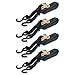 Mann Cambuckle Tie Down Straps with S-Hooks 4-Pack Set 1 Inch x 10 Feet 300 Pound Load Capacity 900 Pound Break Strength (Camo)