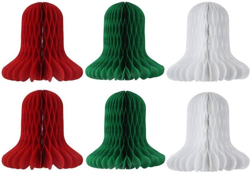 SUNBEAUTY Christmas Decorations Paper Bells Balls