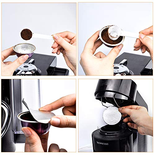 CAPMESSO Aluminum Foils Lids to Reuse Vertuoline Capsules Coffee Pods