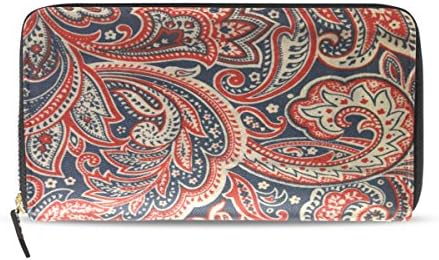 CCBHGY Women's Paisley Clutch Leather Long Wallet Purse