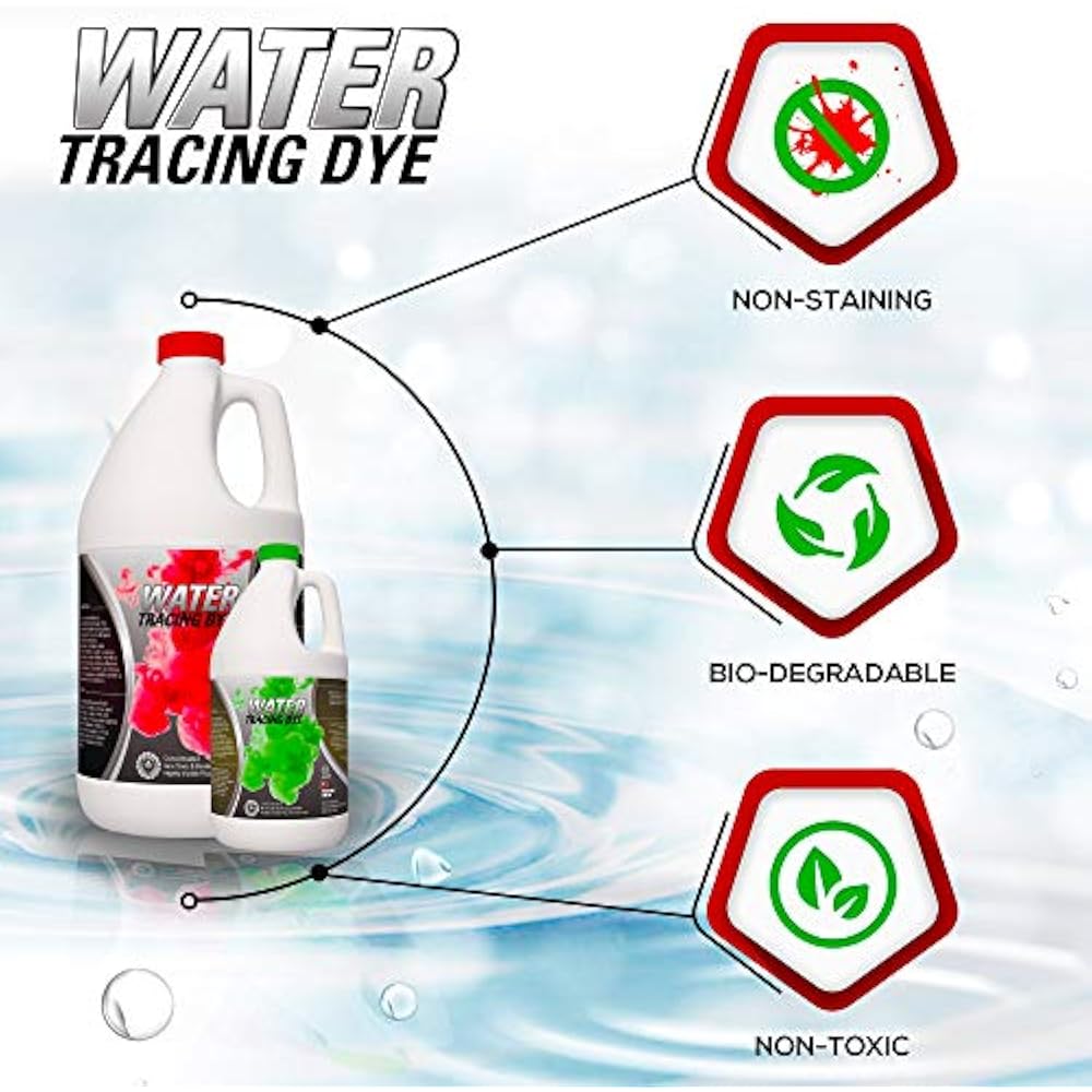 Green Water Tracing & Leak Detection Flourescent Dye 1 Gallon Home eBay