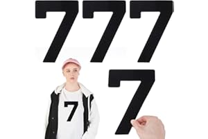 ORIGACH 4 Pcs 8inch Chenille Number Patches, Large Size Self Adhesive Stick on Numbers Embroidered Patches Stickers Clothing 