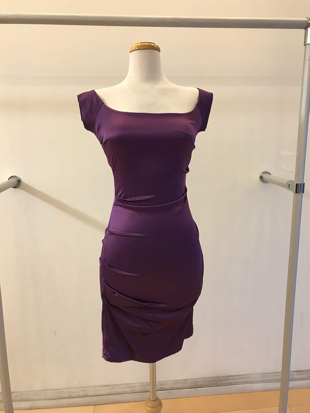 deep purple cocktail dress