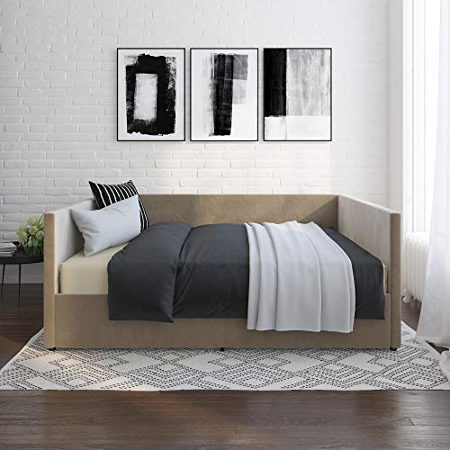 DHP Daybed with Storage Drawers, Full, Tan Velvet Bed Pricepulse
