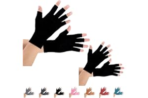 BRACE MASTER 2 Pairs Arthritis Gloves, Compression Gloves Support and Warmth for Hands, Finger Joint, Relieve Pain from Rheumatoid, Osteoarthritis, RSI, Carpal Tunnel, Tendonitis (Medium (2 Pair), Pure Black)