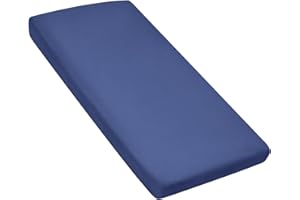 COLDWIND Nap Mat Sheet, 24" x 48" x 4" Fitted Elastic Corners Preschool Day Care Rest Nap Mat Cover, Soft & Breathable Microfiber Baby Sheets for Regalo My Cot Portable Toddler Bed and Joovy Travel Cot, Navy