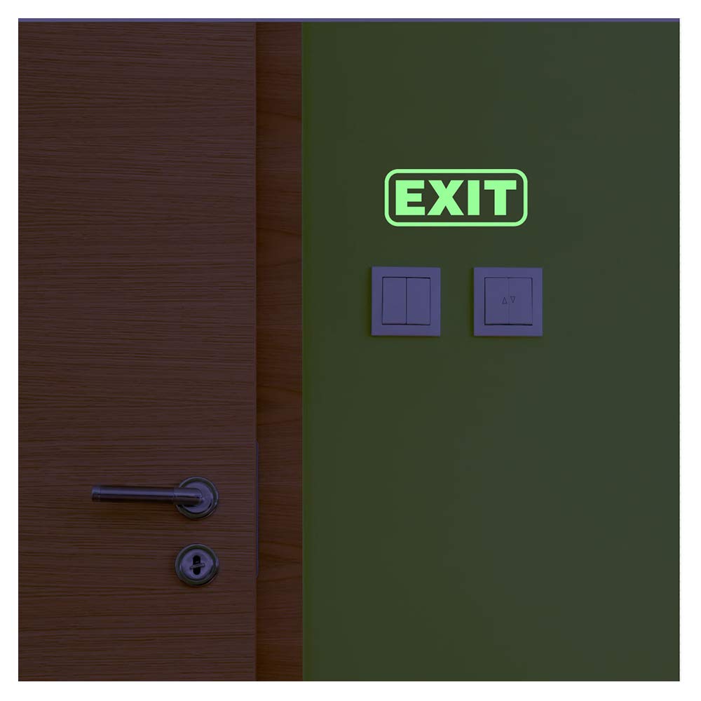 Glow in The Dark Wall Sticker"Exit" Sign - 10 x 25cm