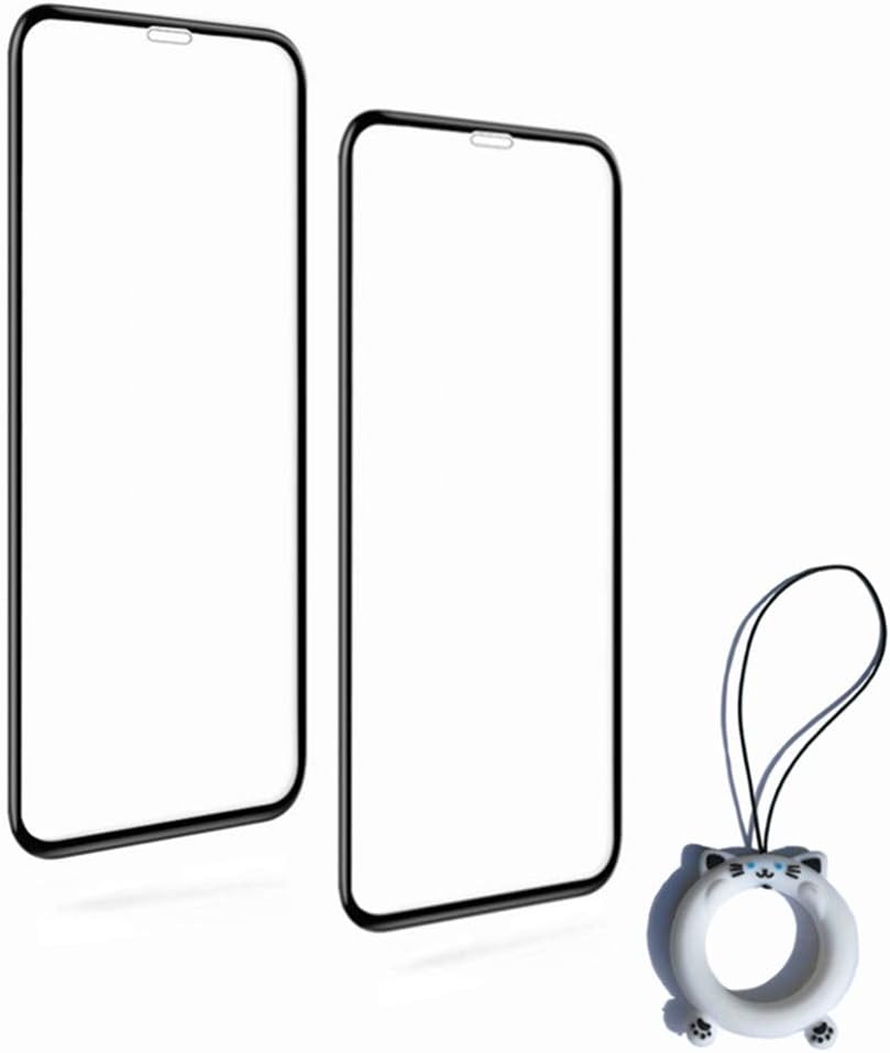 LIVITIPI Glass Screen Protector Compatible with Apple iPhone Xr,2Pack,[with Guide] 10H 6D Curved Edge Tempered Glass Film Full Screen Cover,Anti Fingerprint,Shatter Proof,Case Friendly,6.1 Inch 2018