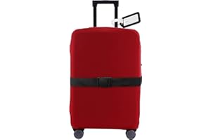 RainVillage Travel Luggage Cover Suitcase Protector Scratch-Resistant Fit 19-31 Inch Suitcase, Not Included Suitcase (Vermilion, XL(28-29 inch))