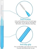ZGTS 100Pcs Interdental Brush Tooth Picks Dental Floss Head Braces Clean Tool view 5