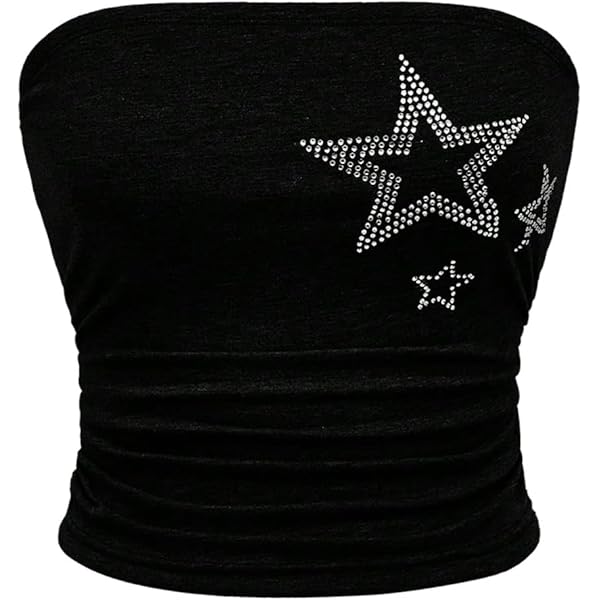 Camiseta Con Diamantes De Imitación - Y2K Wearhouse