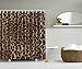 Ambesonne Leopard Print Shower Curtain, Skin Pattern of a Wild Savannah Animal Powerful Panther Big Cat, Cloth Fabric Bathroom Decor Set with Hooks, 69