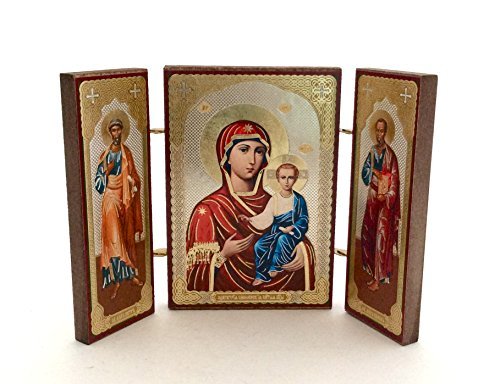 Holy Mother SMOLENSKAYA Saints Pavel Peter RUSSIAN ICON