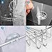 iHeoco 2-Pack Corner Shower Caddy, Rustproof Adhesive Bathroom Shelf with Hook, SUS304 Stainless Steel Wall Mounted Storage Organizer Racks for Shower, Toilet, Bathtub, Dorm and Kitchen