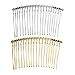 MagiDeal 10 Pieces Vintage Handmade DIY Wire Comb Metal Hair Combs Base 4 Colors Plated Women's DIY Wedding Bridal Hair Jewelry - gold