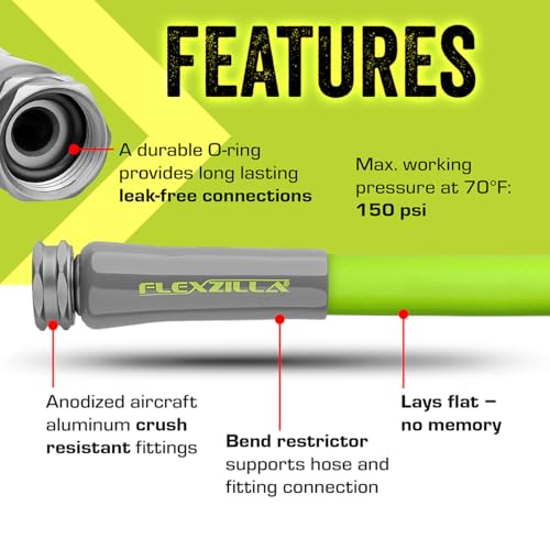 Flexzilla Garden Lead-in Hose 5/8 in. x 10 ft., Lightweight All-Weather Water photo 10