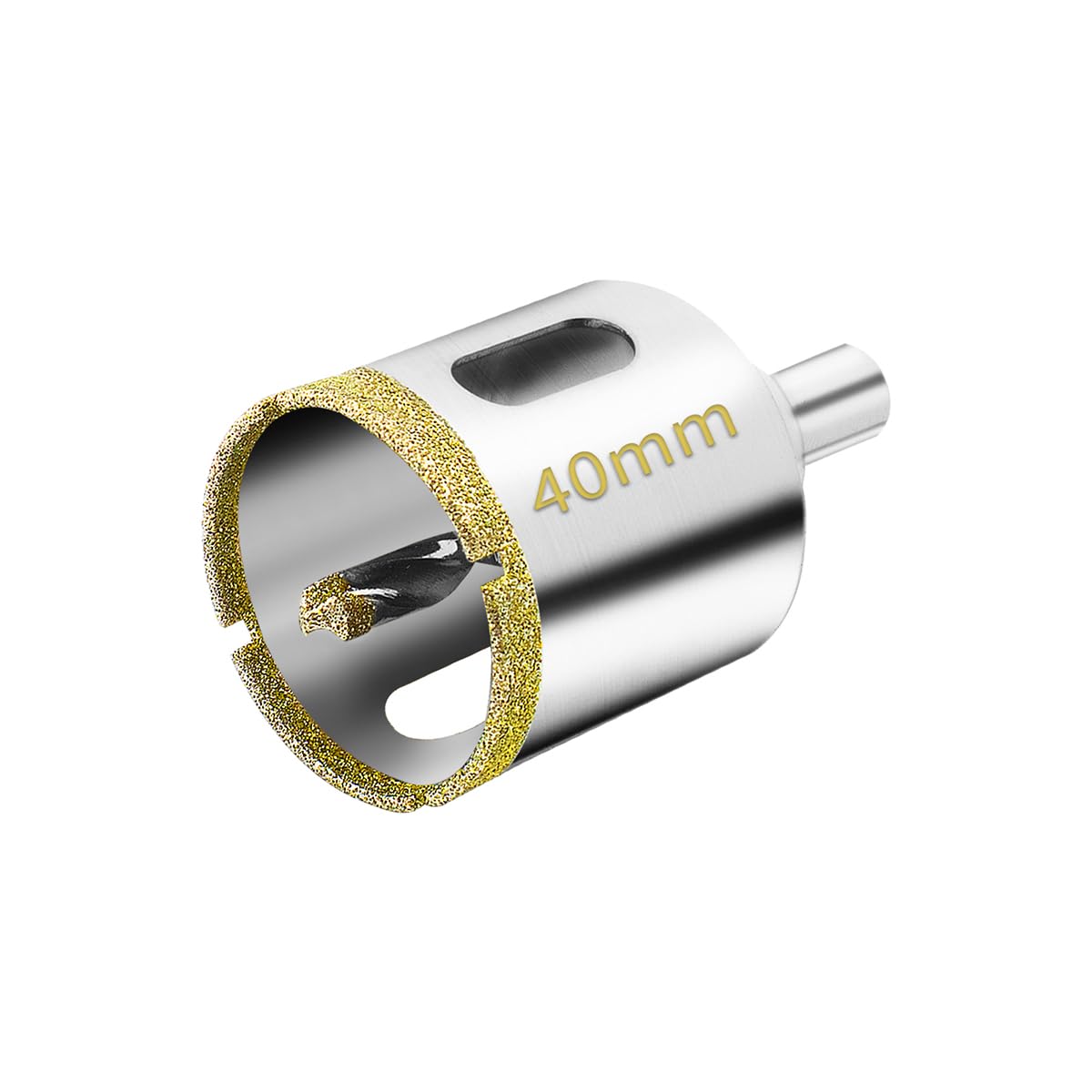 Meccion Diamond Hole Saw with Pilot Center Drill Bit 40mm Diamond Core Hole Cutter for Tile, Porcelain, Glass, Marble, Ceramic — image 1