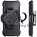 For Samsung Galaxy S7 EDGE Case (Not for S7), PlusMall Rugged Shockproof Hybrid Protective Case Back Cover with Swivel Belt Clip Hard Holster Defender Case Ring Rotating Kickstand (Black)