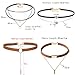 Tpocean Black Leather Double Layered Choker Necklace with Rhinestone Crystal Heart Pendant Gold Chain Velvet Lace Neck Collar Choker Necklace for Girls Women 20 PCS
