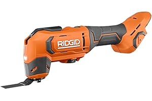 Ridgid 18V Cordless Oscillating Multi-Tool (Tool Only) 20,000 Oscillations Per Minute, Orange (Renewed)