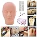Practice Training Head, MYSWEETY Manikin Cosmetology Mannequin Doll Face Head Eyelashes Makeup Massage Practice with training lashes and Stainless Steel Straight Pointed