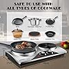 CUSIMAX Electric Double Hot Plate for Cooking Portable Electric Hob, Cooktop Table Top Hob with 2 Cast Iron Portable Hob…