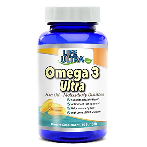 Omega 3 Fish Oil Supplements (60 Counts) - Pharmaceutical Grade Essential Fatty Acids (1500mg Omega 3 Fatty Acids: High Levels of DHA 600mg + EPA 800mg Per Serving) - BurpKillerTM Capsules - Molecularly Distilled Omega 3 Fish Oil Pills Pure Antioxidant Rich Formula For Overall Body - Easy to Swallow (1 Month Supply) Omega 3 Fish Oil Supplements (60 Counts) - Pharmaceutical Grade Essential Fatty Acids (1500mg Omega 3 Fatty Acids: High Levels of DHA 600mg + EPA 800mg Per Serving) - BurpKillerTM Capsules - Molecularly Distilled Omega 3 Fish Oil Pills Pure Antioxidant Rich Formula For Overall Body - Easy to Swallow (1 Month Supply)