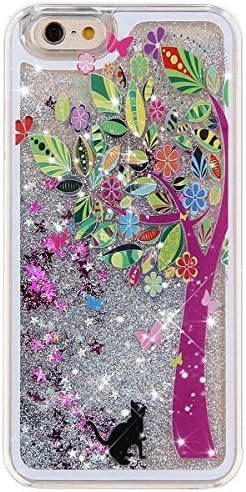 iPhone 5C Case, Little Sky(TM) [Slim Fit] Butterfly Flower Beautiful [Faery Angel Girls] Printing Flowing Liquid Floating Bling Glitter Sparkle Stars Hard Case for Apple iPhone 5C, Faery #6