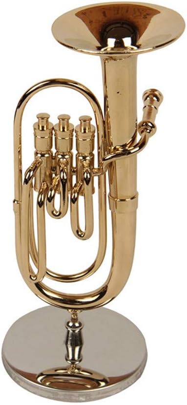 Sawanica Mini Musical Instrument Model Copper Baritone Horn 9.5CM with Gift Box