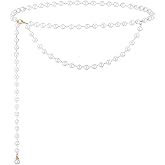 Pearl Body Chain Adjustable Pearl Waist Chain Belt For Women Fashion Layered Pearls Chains Belt For Women Dresses Jeans Summer Beach Body Jewelry