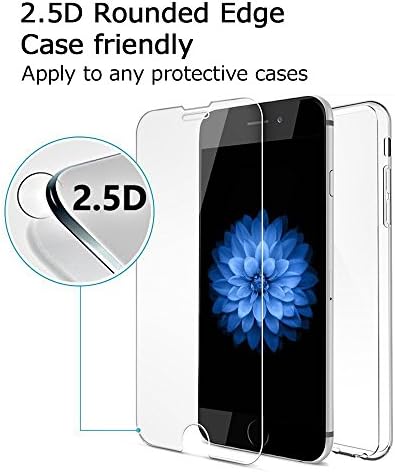 iCloud Goods iPhone 7 / 6/6s Tempered Glass Screen Protector 2017 [4.7 inch] [curved][2.5D Rounded Edges][3D Touch Compatible][9h] Anti-Fingerprint,Oil Stain&amp;Scratch Coating