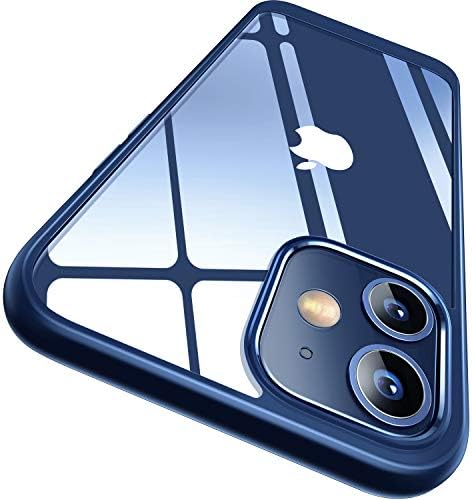 CASEKOO Crystal Clear Designed for iPhone 12 Case, iPhone 12 Professional Case, [Anti-Yellowing] [Military Grade Protection] Protecting Telephone Case Slim Skinny Cowl for iPhone 12/12 Professional 5G (6.1”) 2020-Blue