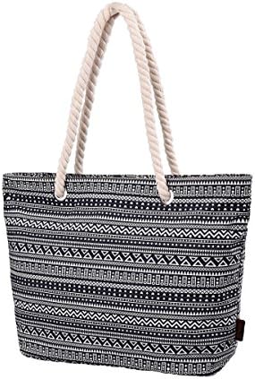 Epokris Womens Beach Bags and Totes Large Beach Tote Bag Shopping Bag with Thick Rope Handle E00252