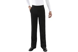HAORUN Men Ballroom Latin Modern Dance Pants Smooth Practice Trousers Slim Fit