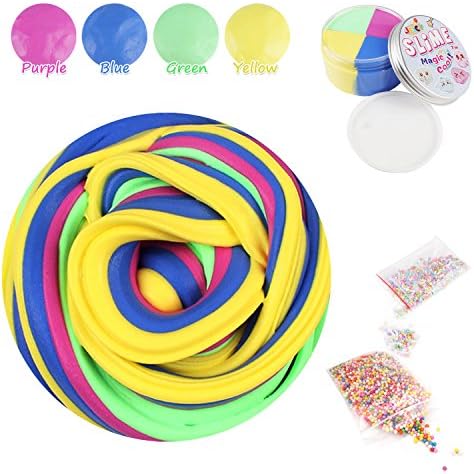 Fluffy Slime Fluffy Floam Slime Scented Sludge Toys 4 Color 7 Ounce (4)