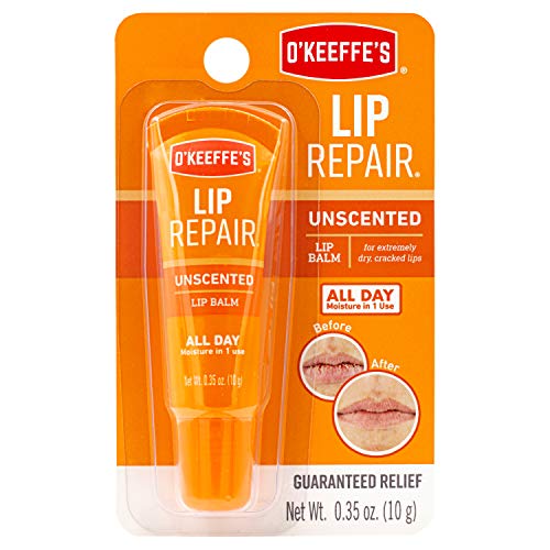 O'Keeffe's Unscented Lip Repair Lip Balm for Dry, Cracked Lips, .35