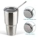 Accmor 18/8 Stainless Steel Straws, Reusable Metal Drinking Straws for 30 20 Oz Yeti Tumbler Rambler Cups(6, FBA)
