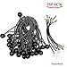 63058 Dajia 25Piece 5mmx9 inch Ball Bungee Canopy Ties tarp Ties Bonus 6pc Mini Bungee Cord