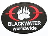 BLACKWATER Army Military USA Mercs Security Iron On Sew On Patch 3.5
