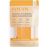 MAKARI IYKYK Vitamin C & Turmeric Facial Cleansing Bar | Helps Improve the Look of Dark Spots | Moisturizing Fragrance-Free Face Wash with Shea Butter, Spinach & Cucumber | Gentle Facial Soap