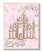 The Kids Room by Stupell Castle with Fleur de Lis on Pink Background Rectangle Wall Plaque