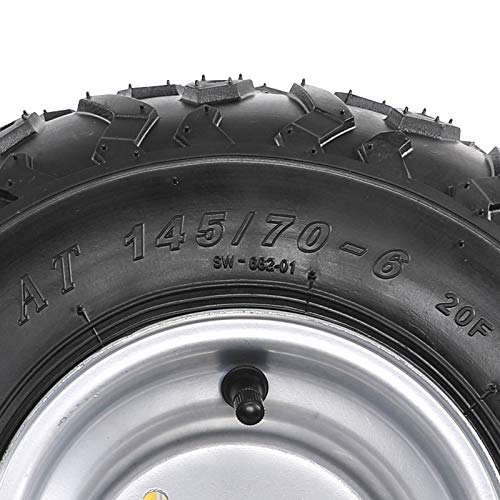 ZXTDR Set Of 4 ATV Go Kart Tires 145/70-6 With 6 inch Wheels Rims - Thumbnail 7