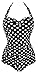 Angerella Vintage 50s Pin Up Halter One Piece Swimsuit