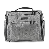 JuJuBe B.F.F Multi-Function Convertible Diaper Backpack/Messenger Bag Onyx Collection, Gray Matter