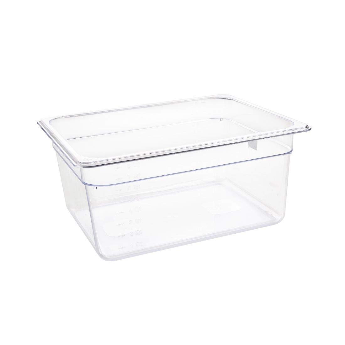Vogue U230 Polycarbonate Gastronorm Container, 1/2 Size