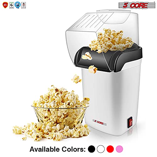 Hot Air Popcorn Maker Machine 1100W Electric Popcorn Popper Kernel Corn