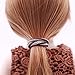 LITTLEMOLE Hair Ties, Bands Rope Ponytail Ties Mixed Colors Headband Accessories, Pearl Ribbon Bowknot Hair Rubber, Fit for Women Ladies Baby Girls Kids Children, Set of 10 (brown)