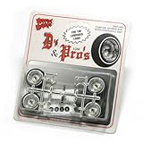 1/24 1/25 scale Chrome Baby D's Dayton-style Rims Wheels w/ Low Profile Whitewall Tires (for Hobby Model Kits)