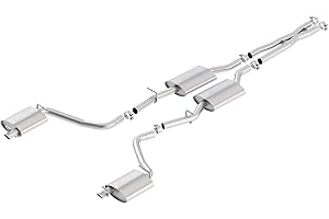 BORLA 140650 Cat-Back Perf. Exhaust System for 2015-2023 Dodge Challenger SXT V6 & GT V6 T-304 Stainless Steel ATAK Sound Dual Split Rear Exit Single Outlet Each Side Tips NOT included Reuse O.E.T ips